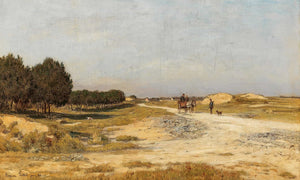 Eugen Jettel A Country Road Near Cayeux By Eugen Jettel