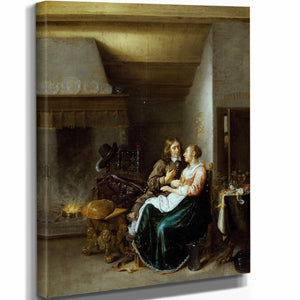 Jan Miense Molenaer A Couple In An Interior By Jan Miense Molenaer