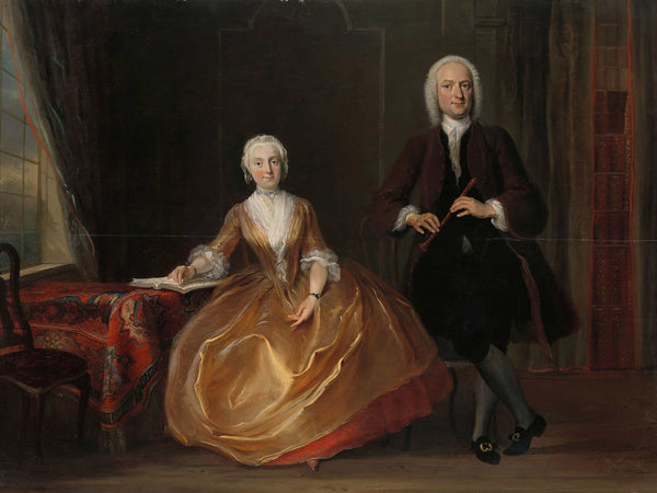 Cornelis Troost A Couple Making Music By Cornelis Troost