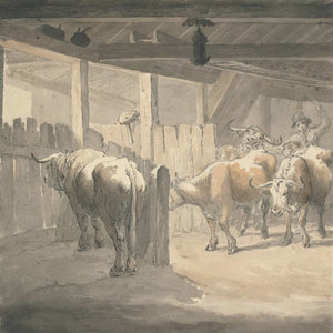 Robert Hills A Cow Byre By Robert Hills