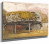 Samuel Palmer 14" x 11" / Stretched Canvas Wrap A Cow Lodge With A Mossy Roof By Samuel Palmer