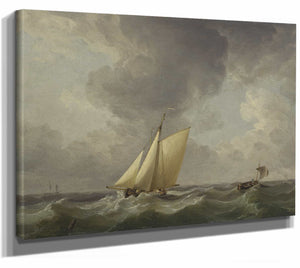 A Cutter In A Strong Breeze By Charles Brooking