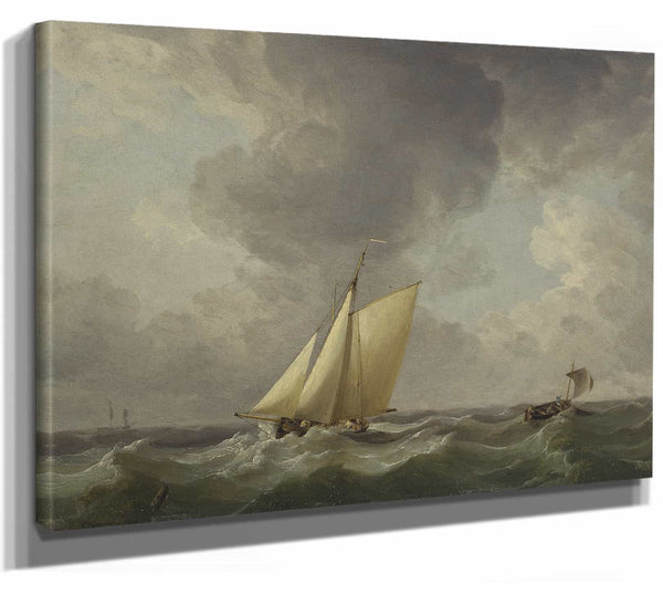 A Cutter In A Strong Breeze By Charles Brooking