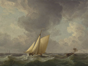 Charles Brooking A Cutter In A Strong Breeze By Charles Brooking