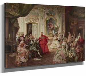 Cesare Auguste Detti 14" x 11" / Stretched Canvas Wrap A Delightful Performance By Cesare Auguste Detti