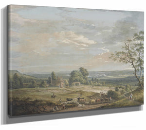 A Distant View Of Maidstone From Lower Bell Inn Boxley Hill By Paul Sandby 1