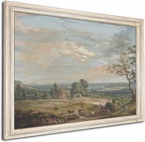 A Distant View Of Maidstone From Lower Bell Inn Boxley Hill By Paul Sandby 1