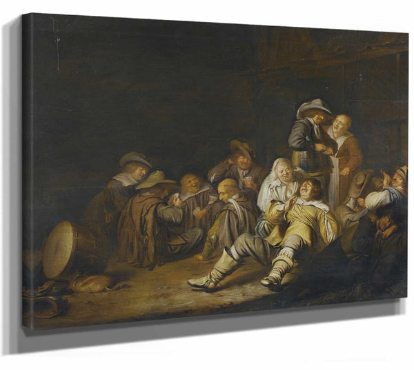 A Drunken Guardroom Scene By Benjamin Gerritsz Cuyp