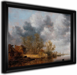 A Dutch Riverbank By Salomon Van Ruysdael