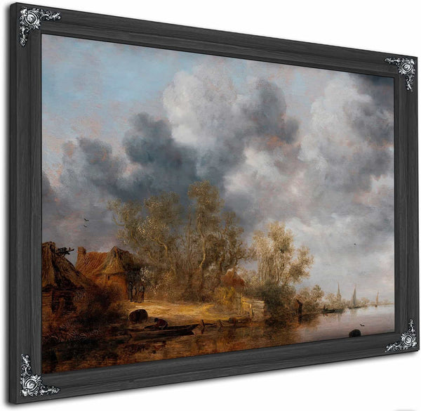 A Dutch Riverbank By Salomon Van Ruysdael