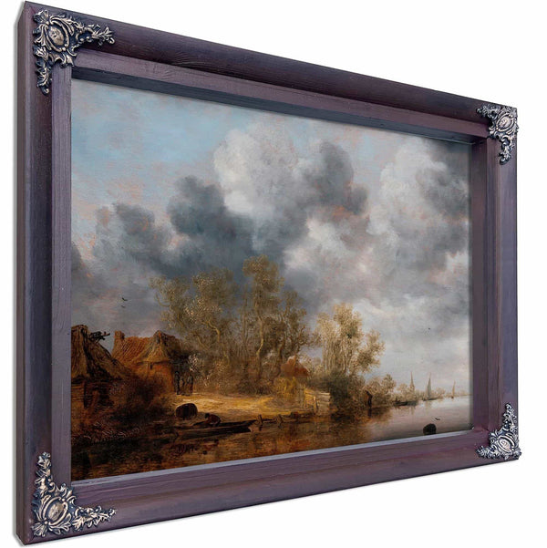 A Dutch Riverbank By Salomon Van Ruysdael