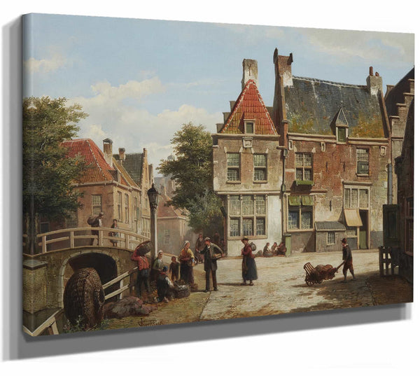 A Dutch Street In Summer By Willem Koekkoek