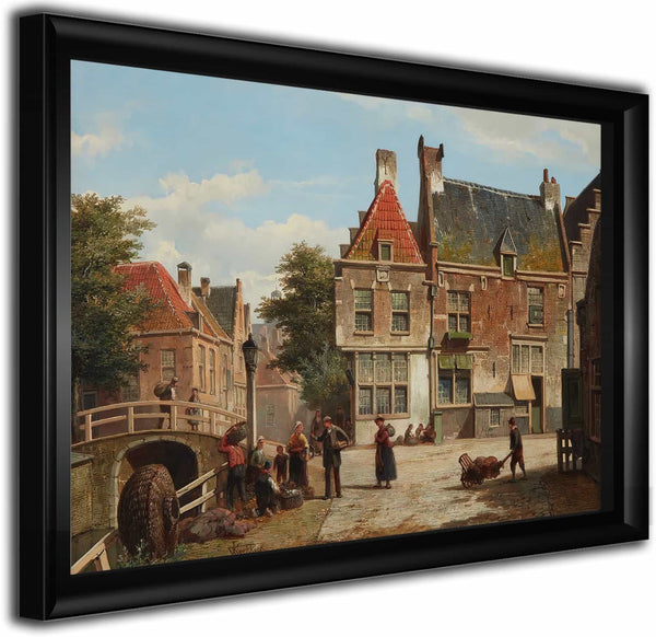 A Dutch Street In Summer By Willem Koekkoek