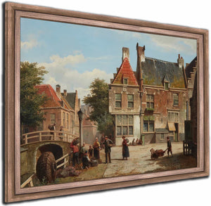 A Dutch Street In Summer By Willem Koekkoek