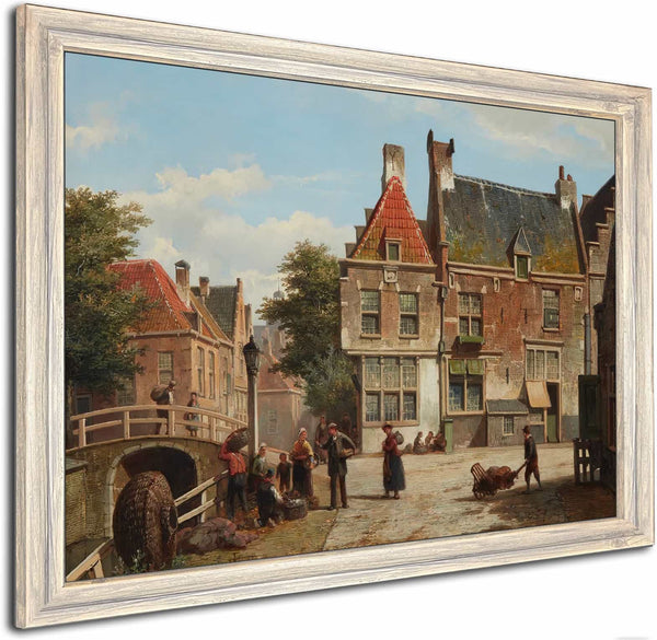 A Dutch Street In Summer By Willem Koekkoek