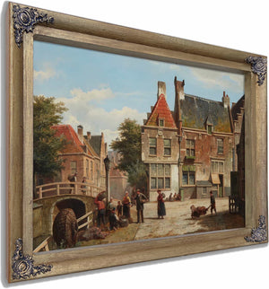 A Dutch Street In Summer By Willem Koekkoek