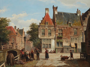 Willem Koekkoek A Dutch Street In Summer By Willem Koekkoek