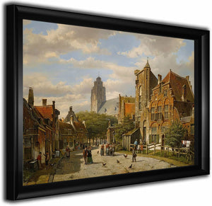 A Dutch Street By Willem Koekkoek