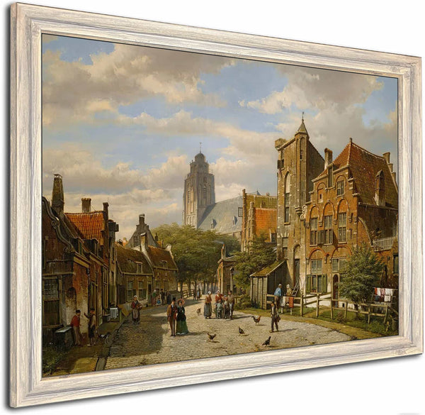 A Dutch Street By Willem Koekkoek