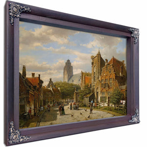 A Dutch Street By Willem Koekkoek