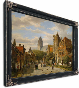 A Dutch Street By Willem Koekkoek