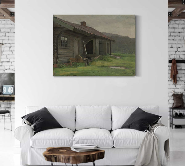 Jacob Gloersen A Farmhouse In Summer Rain By Jacob Gloersen