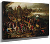 A Fish Market Before A City On The Water By Pieter Brueghel Iii
