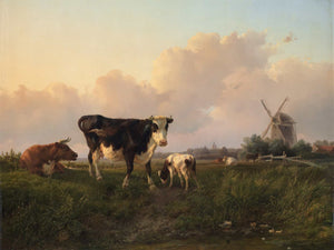 Jan Bedijs Tom A Flat Landscape With Cattle By Jan Bedijs Tom