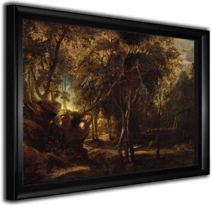 A Forest At Dawn With A Deer Hunt By Peter Paul Rubens