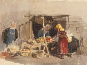 John Frederick Tayler A Fruit Stall In A Market By John Frederick Tayler