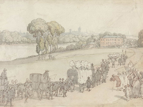 Thomas Rowlandson A Funeral Procession By Thomas Rowlandson