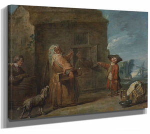 A Genre Scene Possibly La Boite Du Prestidigitateur By Jean Baptiste Simeon Chardin