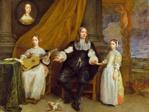 Gonzales Coques A Gentleman With His Two Daughters By Gonzales Coques