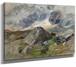 Marie Egner 14" x 11" / Stretched Canvas Wrap A Glacier In The Glockner Massif By Marie Egner