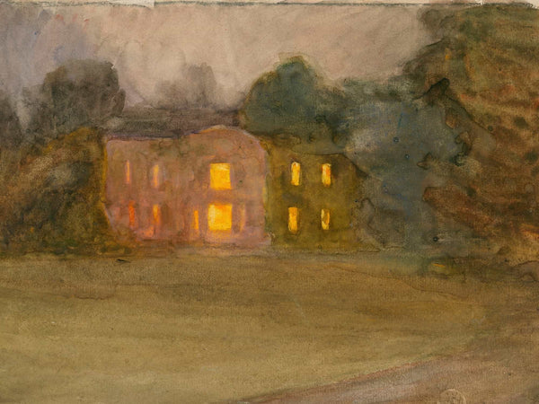 Clare Marsh A Great House Lit At Night By Clare Marsh