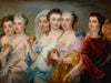 European School A Group Of Women As Allegories Of The Four Seasons With Venus And Cupid And An Older Woman Beyond By European School