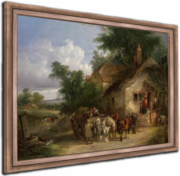 A Halt At The Inn By William Shayer