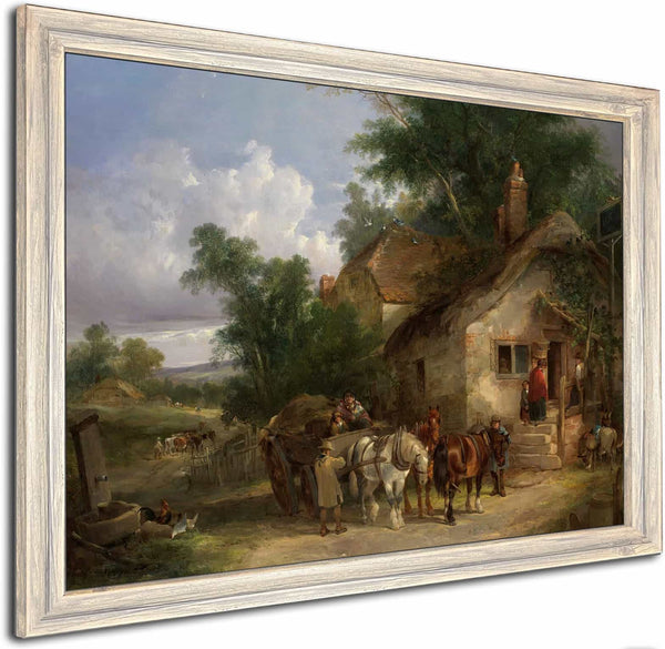 A Halt At The Inn By William Shayer