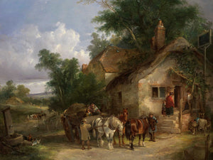 William Shayer A Halt At The Inn By William Shayer