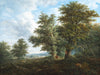 Johann Jacob Dorner A Hilly Landscape With A Traveller Resting Under A Copse Of Oak Trees By Johann Jacob Dorner