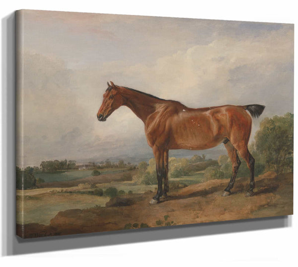 James Ward 14" x 11" / Stretched Canvas Wrap A Hunter In A Landscape By James Ward