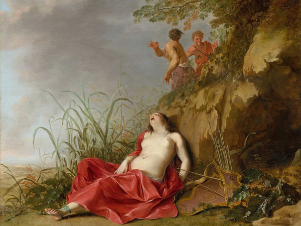 Dirck Van Der Lisse A Hunting Nymph Asleep By Dirck Van Der Lisse