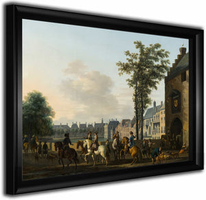 A Hunting Party Near The Hofvijver In The Hague Seen From The Plaats By Gerrit Berckheyde