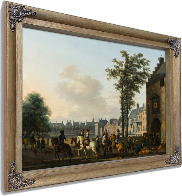 A Hunting Party Near The Hofvijver In The Hague Seen From The Plaats By Gerrit Berckheyde