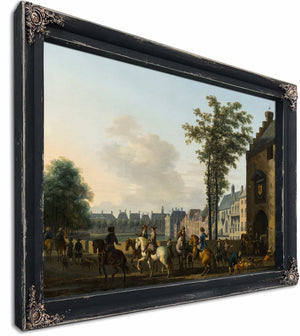 A Hunting Party Near The Hofvijver In The Hague Seen From The Plaats By Gerrit Berckheyde