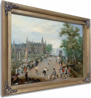 A Jeu De Paume Before A Country Palace By Adriaen Pietersz Van De Venne