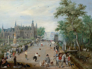 Adriaen Pietersz Van De Venne A Jeu De Paume Before A Country Palace By Adriaen Pietersz Van De Venne