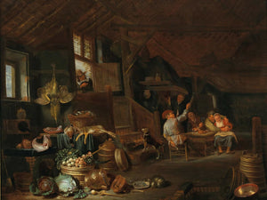 Hendrik Martensz Sorgh A Kitchen Interior With Peasants Carousing By Hendrik Martensz Sorgh