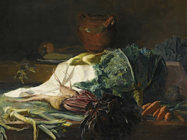 Guillaume Romain Fouace A Kitchen Still Life (1884) By Guillaume Romain Fouace