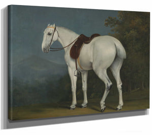 Jacques Laurent Agasse 14" x 11" / Stretched Canvas Wrap A Ladys Grey Hunter By Jacques Laurent Agasse